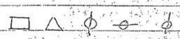 five cipher symbols